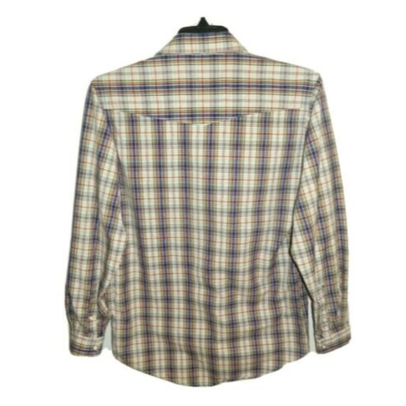 Panhandle Slim Rough Stock Plaid Shirt Men's Medium Pearl Snap Western Cowboy - Picture 2 of 6